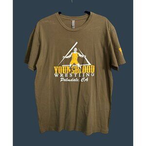 Youngblood Wrestling Palmdale CA Graphic T-Shirt Olive Green Size XL